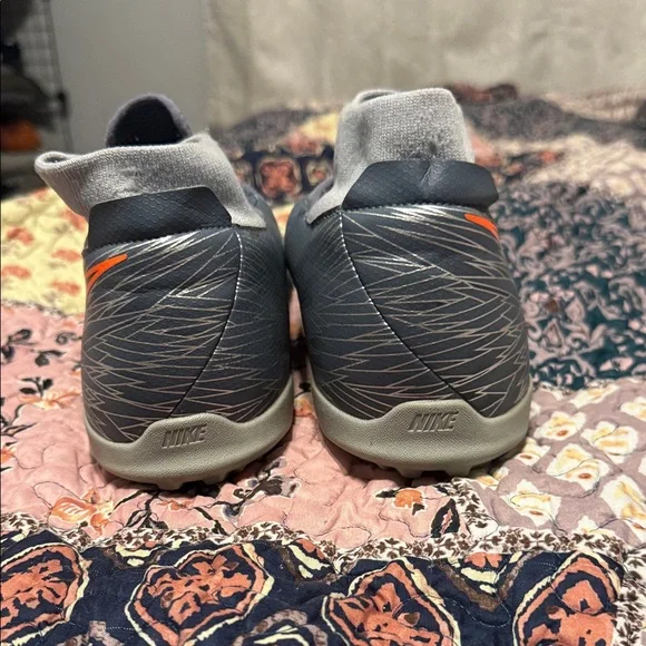 Nike Phantom Vision Academy DF Indoor Soccer Shoes Blue with Orange Swoosh 11.5 - Picture 9 of 10